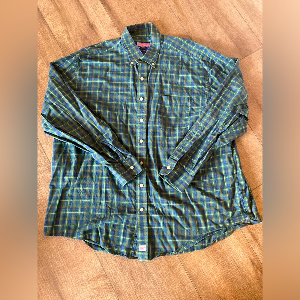 Vineyard Vines Mens XXL plaid 100% cotton button down